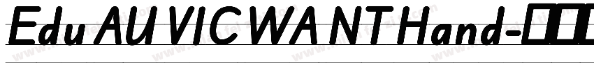 Edu AU VIC WA NT Hand字体转换